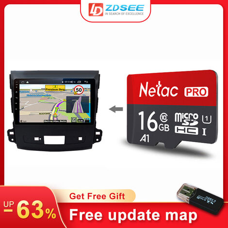 Mapa GPS para coche, tarjeta micro SD de 16GB para Sygic map, sistema Android, radio de navegación, actualización gratuita para Europa, Rusia, España y Oriente Medio