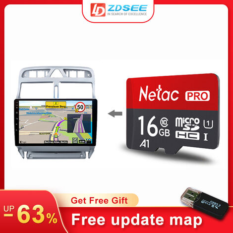Mapa GPS para coche, tarjeta micro SD de 16GB para Sygic map, sistema Android, radio de navegación, actualización gratuita para Europa, Rusia, España y Oriente Medio