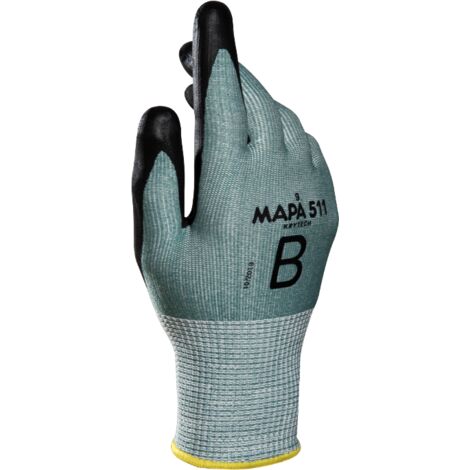 Mapa Professional - 1 paire de gants de manutention MAPA Krytech 511 - Taille 7 – Bleu - Gants résistant aux coupures
