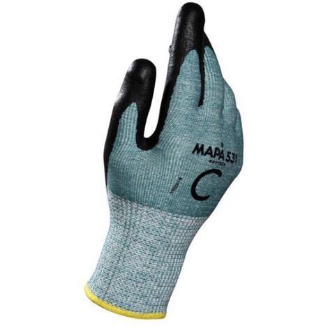 Mapa Professional - 1 paire de gants de manutention MAPA Krytech 531 - Taille 8 - Bleu - Gants résistant aux coupures