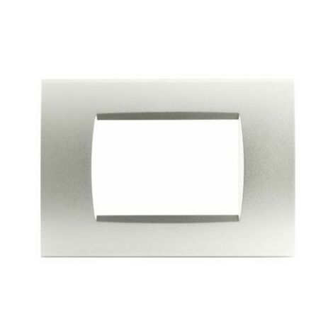 Mapam ART Placca 3 posti grigio chiaro tecnopolimero T1 compatibile Living International - 8003-04