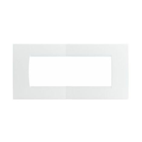 Mapam ART Placca 7 posti bianca tecnopolimero T1 compatibile living international - 8007-01
