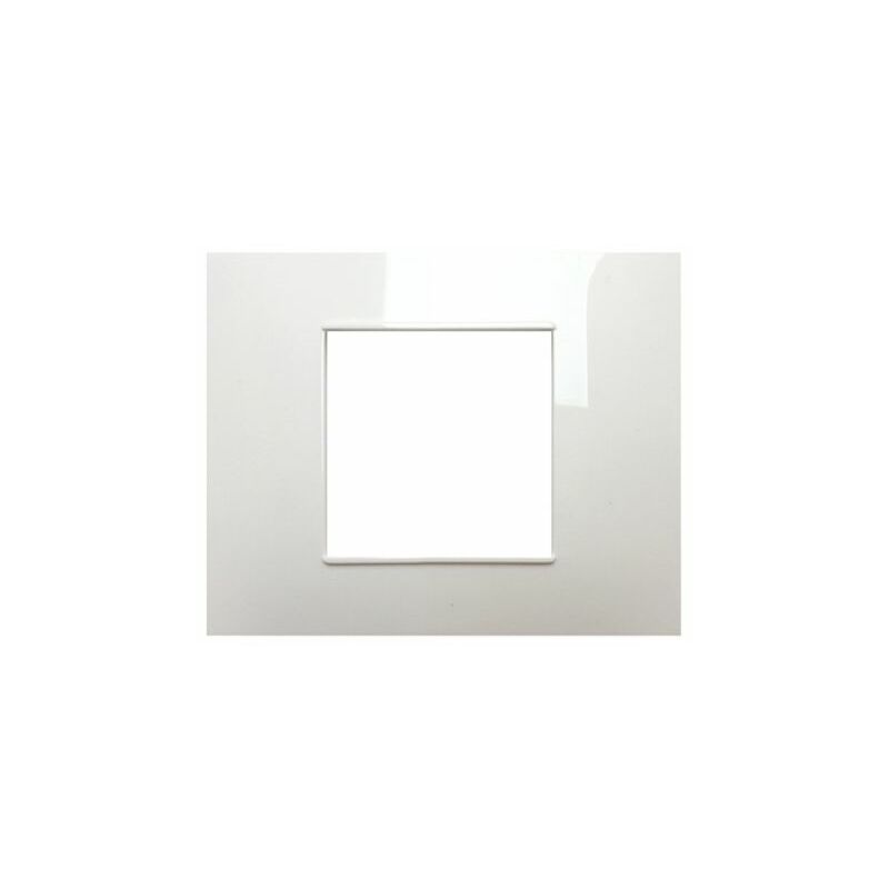 Image of Gem Placca bianca 2 moduli in T2 compatibile Vimar Plana - 6002-01 - Mapam