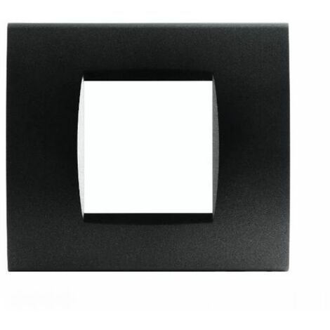 Mapam Placca 2 posti Nero compatibile Bticino Living International - ART 8002-02