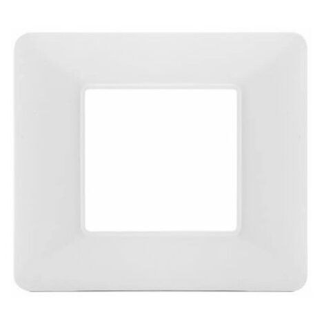 Mapam placca bianca 2 posti compatibile Bticino Matix AM4802BBN - JOY M5002-01