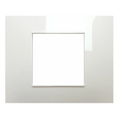 Mapam Placca bianca 2 posti compatibile Vimar Plana - GEM 6002-01