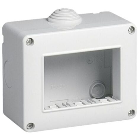 Mapam scatola portafrutti Idrobox 3 moduli IP40 compatibile Bticino Living Light 24403 - ART - A8103 - BI