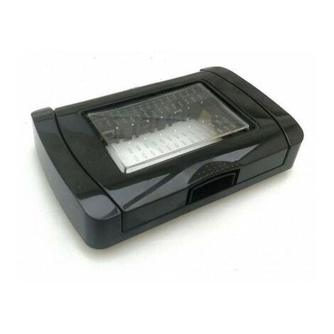 Mapam T1 ART Placca 3 posti idrobox IP55 Compatibile Living nero - S8003N