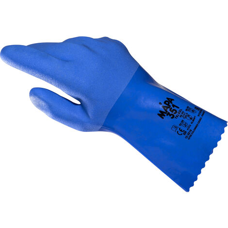 MAPAÑOL - Guantes profesionales de bomba Telblue talla 8 - Azul (Paquete de 2)