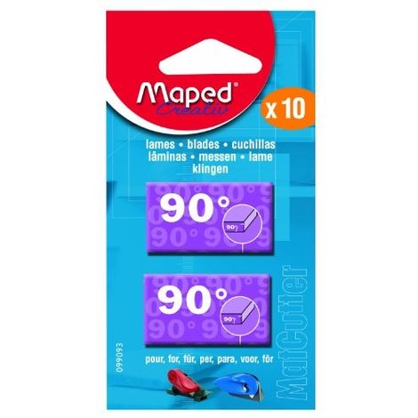 MAPED, BLISTER DE 10 LAMES DE COUPE 90° POUR MATCUTTER ET ADVANCED MATCUTER 099093