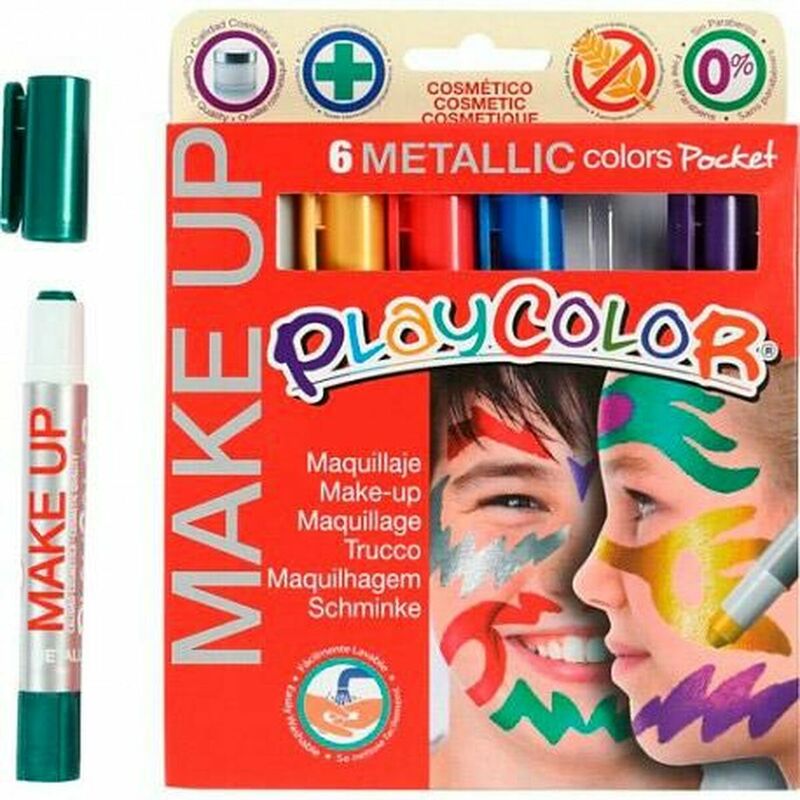 Image of Trucco per Bambini Playcolor Metallic Multicolore 6 Pezzi Da barra