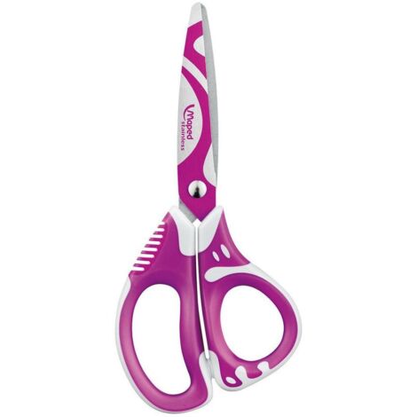 MAPED CISEAUX ZENOA FIT, LONGUEUR: 130 MM, PR'SENTOIR DE 24 ROND, LAMES ERGONOMIQUES 3D EN MAT'RIAU SOUPLE POUR DROITIER, LAMES