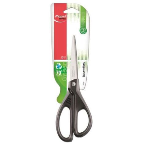 Maped Essential Green Ciseaux d'office Découpe droite Noir, Acier inoxydable