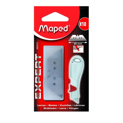 Maped Expert Lame per Taglierino - Confezione da 10 - Utensili da Taglio Professionali