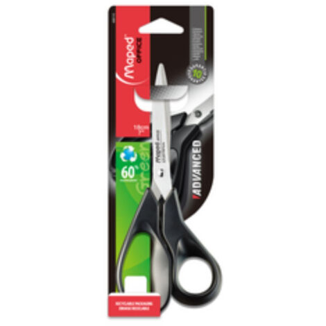 Maped Forbici Asimmetriche 18 cm Ergonomiche Acciaio Inossidabile Advanced Green