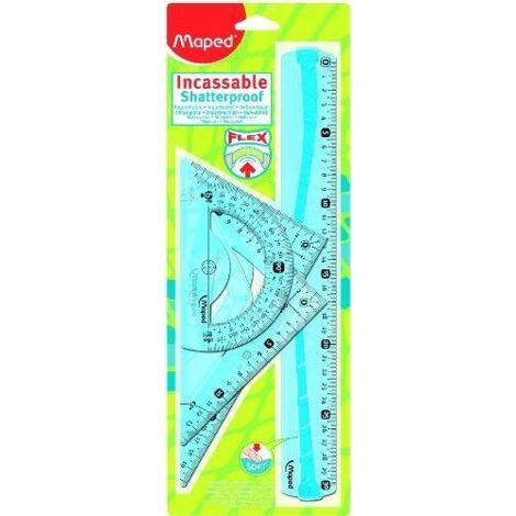 MAPED - Kit Tracage Flex Incassable 30cm 4 Pieces