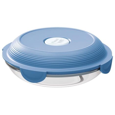 Maped Piatto Vetro con Coperchio Azzurro