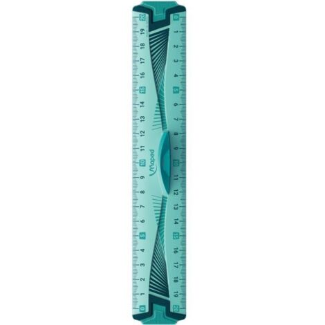 MAPED - Règle double décimètre Flex incassable - Bleu - 100% résistant aux chocs