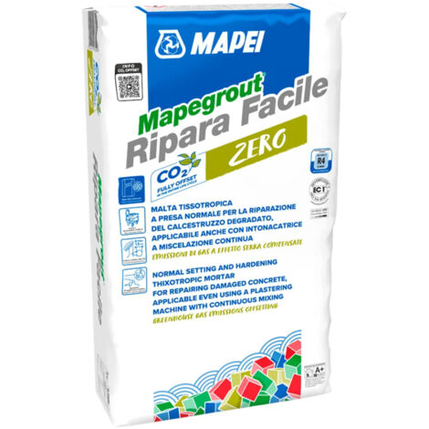 MAPEGROUT RIPARA FACILE ZERO KG.25 Malta Tissotropica A Presa Normale