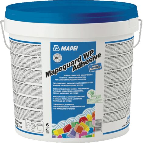 Mapei – Colle multi-usage MAPEGUARD WP 6,75 kg – Adhésif élastique pour recouvrements – Pour chantiers humides et espaces confinés – Couleur marron