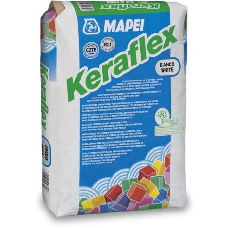 Mapei KERAFLEX adesivo cementizio piastrelle classe C2TE 25 KG bianco