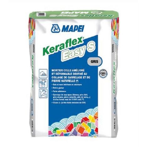 Mapei – Mortier colle déformable 25 kg – Pour carrelage intérieur et extérieur – Adapté planchers chauffants – Sac gris