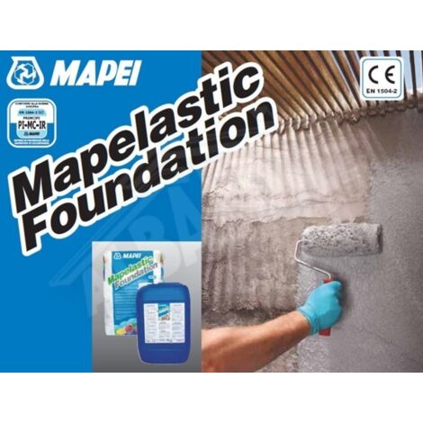 Mapelastic foundation a+b kg. 32 bicomponente impermeabilizzante per fondazioni