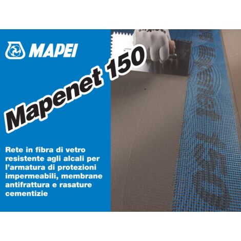 MAPENET 150 RETE IN FIBRA DI VETRO PER MAPELASTIC MAPEI 50 MT - MAPEI