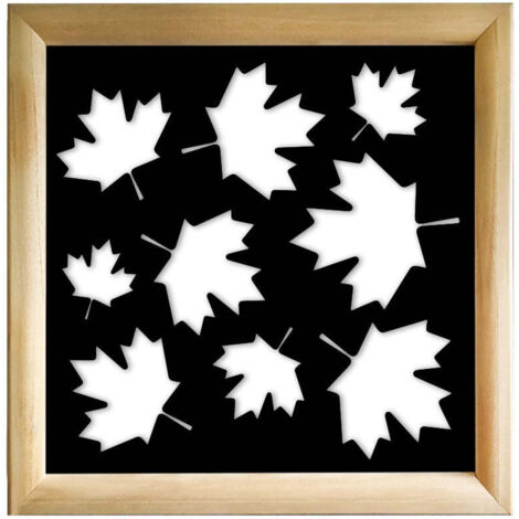 MAPLE - Modules décoratifs en bois et PVC - Dimension : 48x48 cm - Couleur : noir