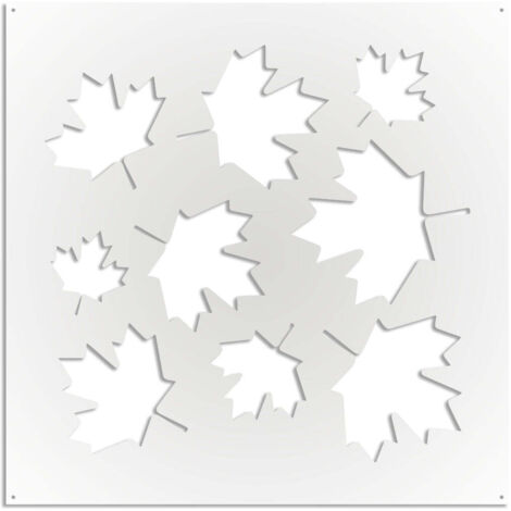 MAPLE - Pannello in PVC traforato - Parasole - Colore: bianco - Misura: 48x48 cm