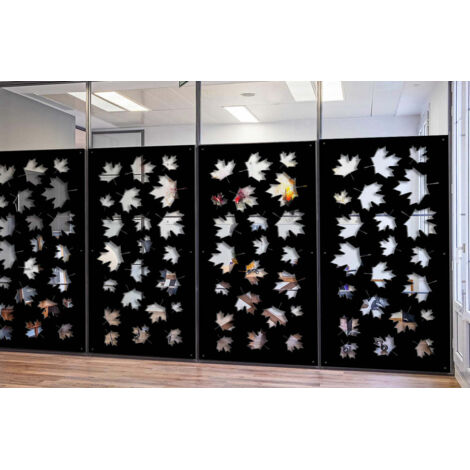 MAPLE - Pannello in PVC traforato - Parasole - Colore: nero - Misura: 50x150 cm