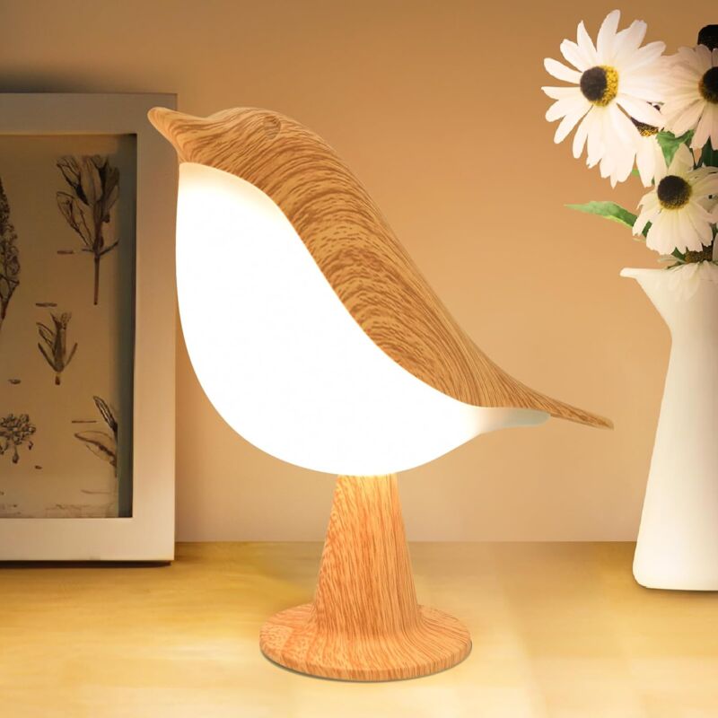 Image of Maple Touch Bedside Lamp, Rechargeable Table&hellip;