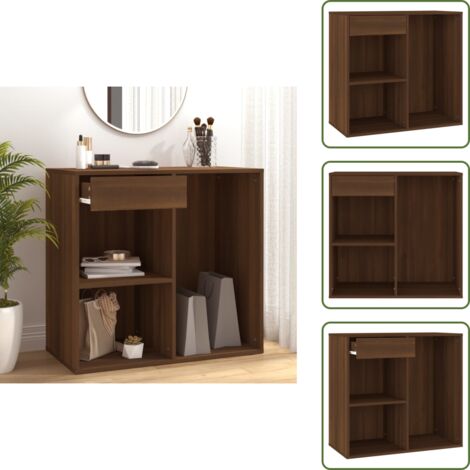Maquillaje organizado - vidaXL Armario de maquillaje madera color roble marrón 80x40x75 cm - Armario de tocador