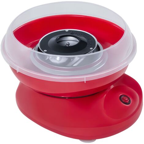 Máquina de Algodón de Azúcar 450W-550W Máquina para Hacer Algodón de Azúcar de con 10 Palitos 27x26x18 cm Rojo