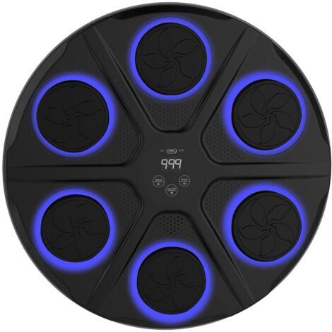 Máquina de boxeo musical para adultos: 12 modos, 12 velocidades, objetivo de boxeo de pared, música con guantes de boxeo, contador inteligente y música Bluetooth para entrenar en casa.