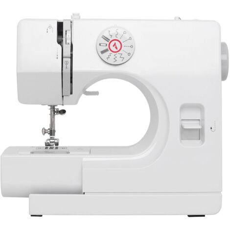 Máquina de coser para niños principiantes, máquina de coser eléctrica con 14 programas, portátil, de dos agujas y dos hilos.