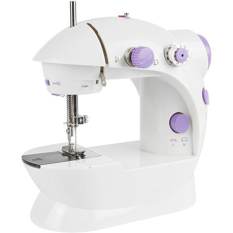 Máquina de coser portátil - Máquina de coser eléctrica de doble hilo Máquina de coser LED doméstica （Aguja única）