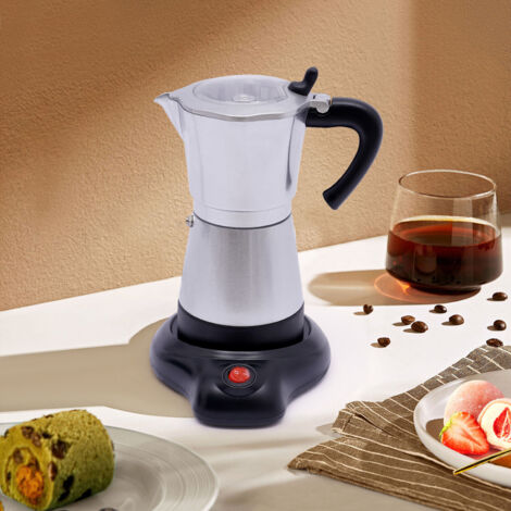 Máquina de espresso eléctrica italiana, máquina de café para 6 tazas de espresso