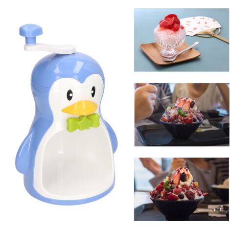 Máquina de hielo portátil Penguin: máquina de cubitos de hielo portátil fabricada en plástico ABS azul con depósito de agua y contenedor para el hogar y los viajes.