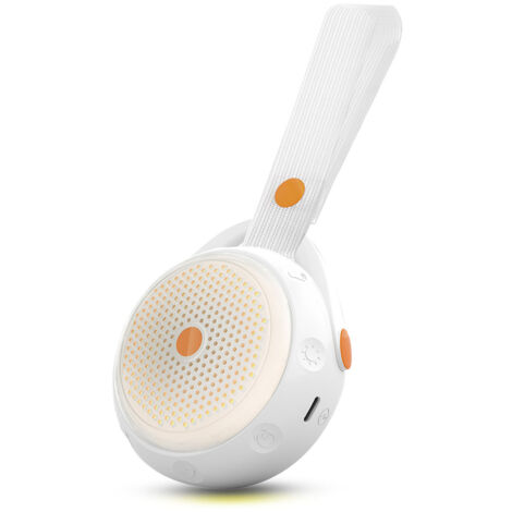 Máquina de ruido blanco, ayuda portátil para dormir a los bebés con luz nocturna, 12 nanas relajantes y sonidos de la naturaleza, 3 configuraciones de temporizador, iluminación colorida y puerto USB.