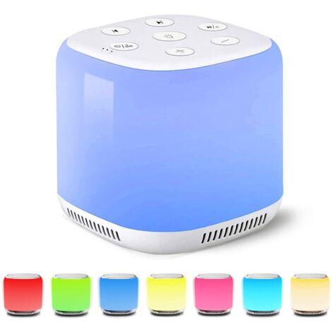Máquina de ruido blanco con luz nocturna de 7 colores y 34 sonidos relajantes para conciliar el sueño y favorecer el descanso máquina de sonido con temporizador y brillo ajustable para bebés, niños y
