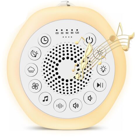 Máquina de ruido blanco para bebés, portátil, con 27 sonidos relajantes, luz nocturna y temporizador. Dispositivo inalámbrico para adultos y bebés que ayuda a conciliar el sueño.