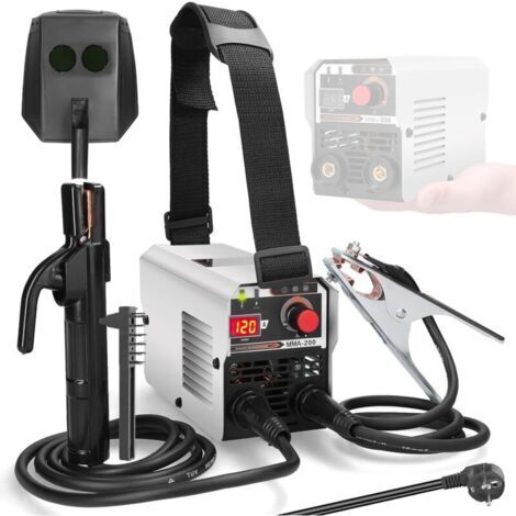 Máquina de soldar inverter, soldadoras inverter MMA IGBT de 120 A, dispositivo manual de soldadura por arco metálico, soldadoras inteligentes versátiles