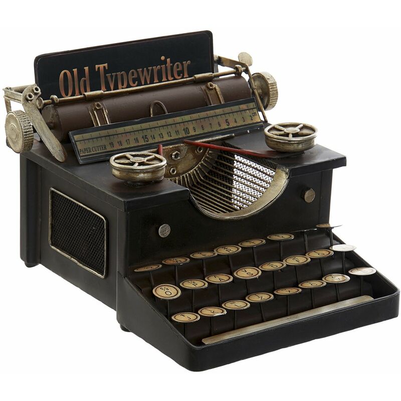 

Maquina Escribir Metal Decoracion Negro 24x26x15