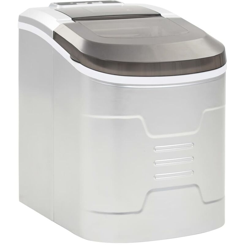 

Happyshopping - Maquina para hacer cubitos de hielo 2,4 L 15 kg / 24 h plateado