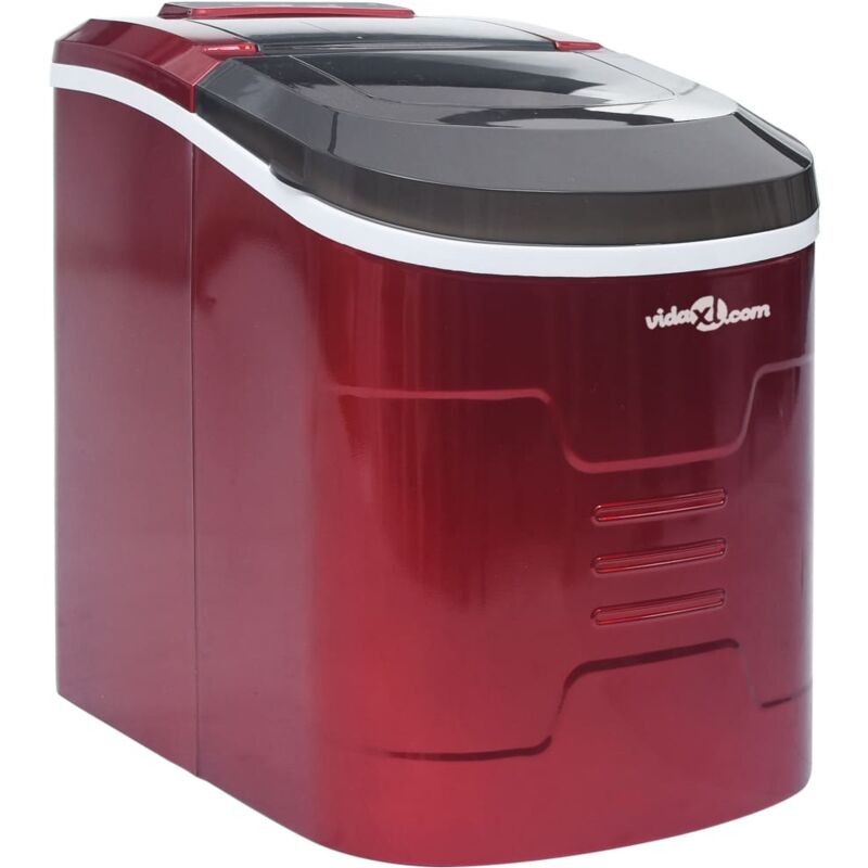 

vidaXL Máquina para hacer cubitos de hielo rojo 2,4 L 15 kg / 24 h - Rojo