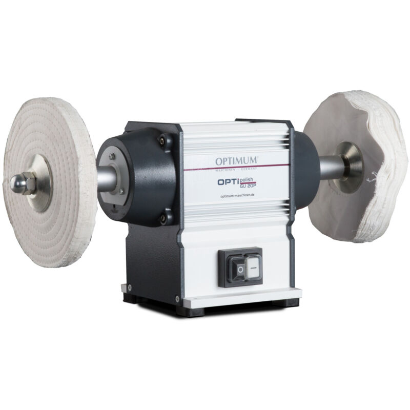 Optimum - Máquina pulidora Striker OPTIpolish gu 20P (para metal, motor sin mantenimiento de 0,6 kW, 2 discos de pulido) 3101540