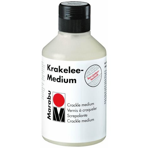 Marabu, 114205849, Vernice Lucida per decoupage, Trasparente, 50 ml Craquelé Medio, 250 ml Trasparente
