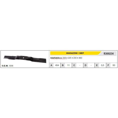 MARAZZINI cuchilla de cortadora de césped 206 225 230 460 R300234