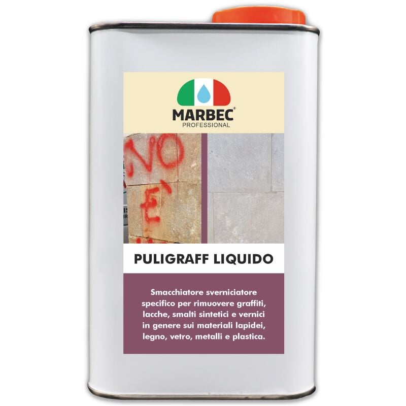 Image of Puligraff liquido 1LT Smacchiatore per la rimozione dei graffiti da facciate e rivestimenti - Marbec